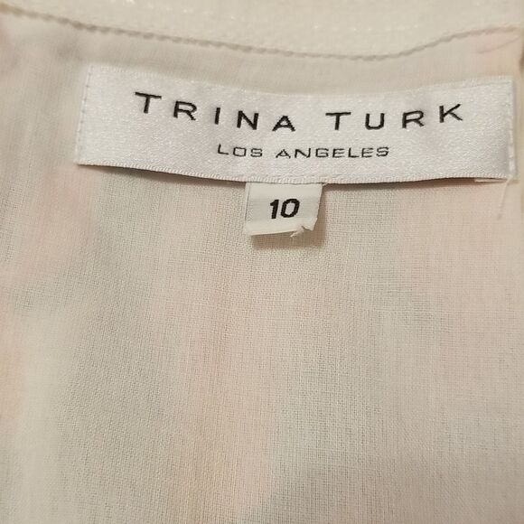 Trina Turk silk blend animal print halter style dress size 10 - Picture 6 of 9